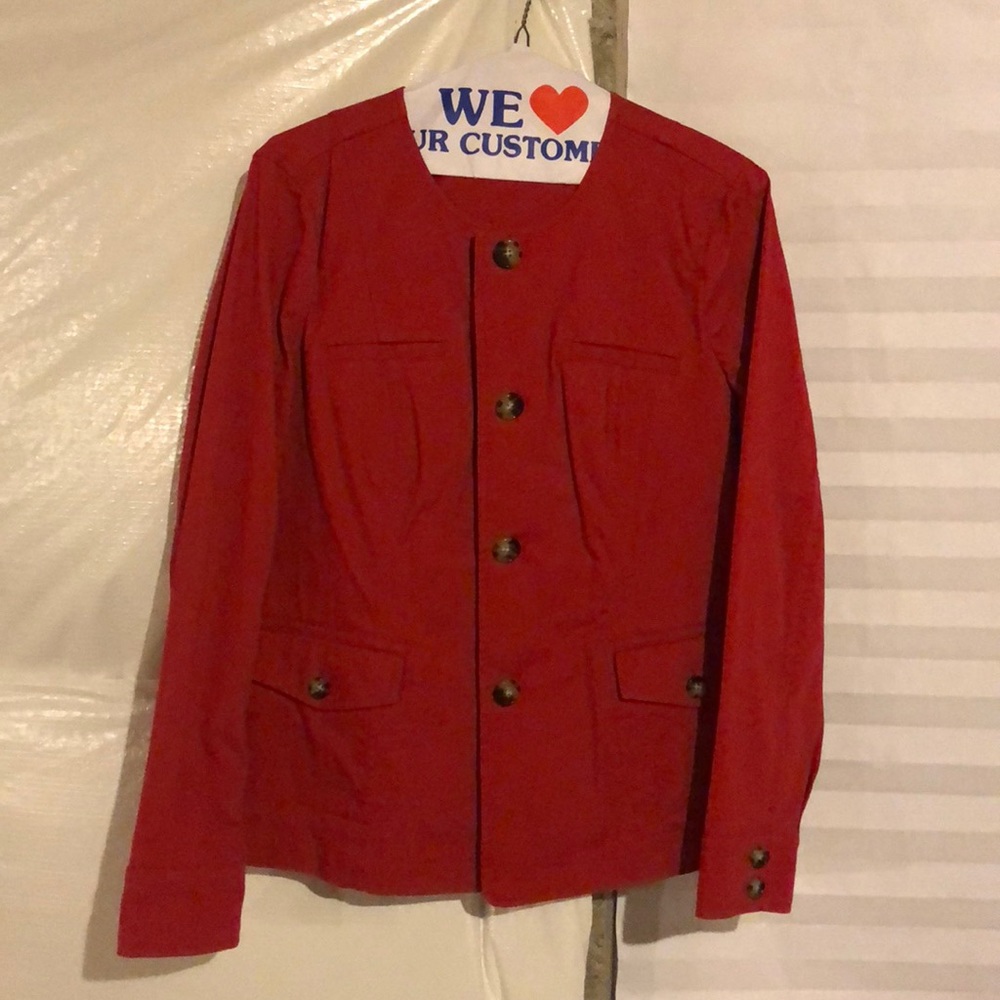 Talbots red blazer jacket